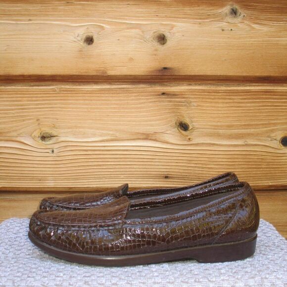 SAS Simplify Croc Embossed Comfort Loafers NARROW - Picture 2 of 9